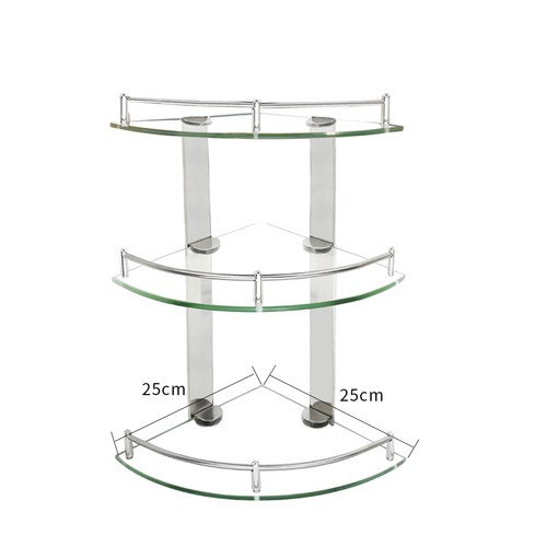 Bathroom corner glass shelf - glass,