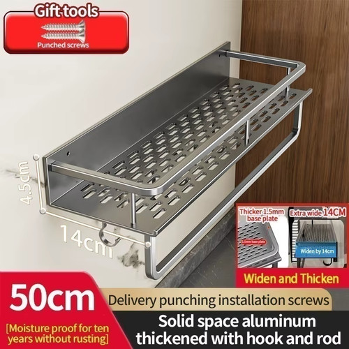 Aluminum kitchen shelf wall - shelf,