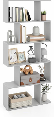 Shaped wooden bookcase - bookcase,, 5/6
