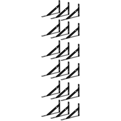 18pcs black steel - black, mounted